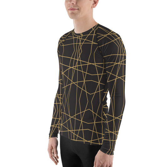 Golden Ornament Lines | Men's Rash Guard
