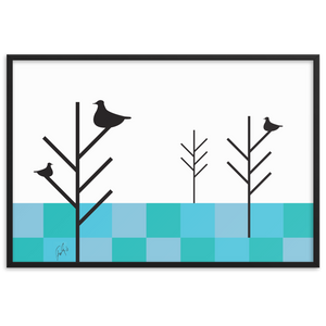 Summer Birds | Framed Poster (cm)