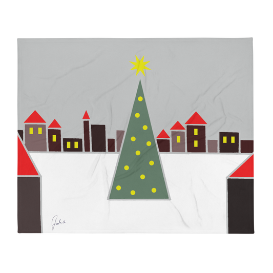 Christmas Market | Throw Blanket