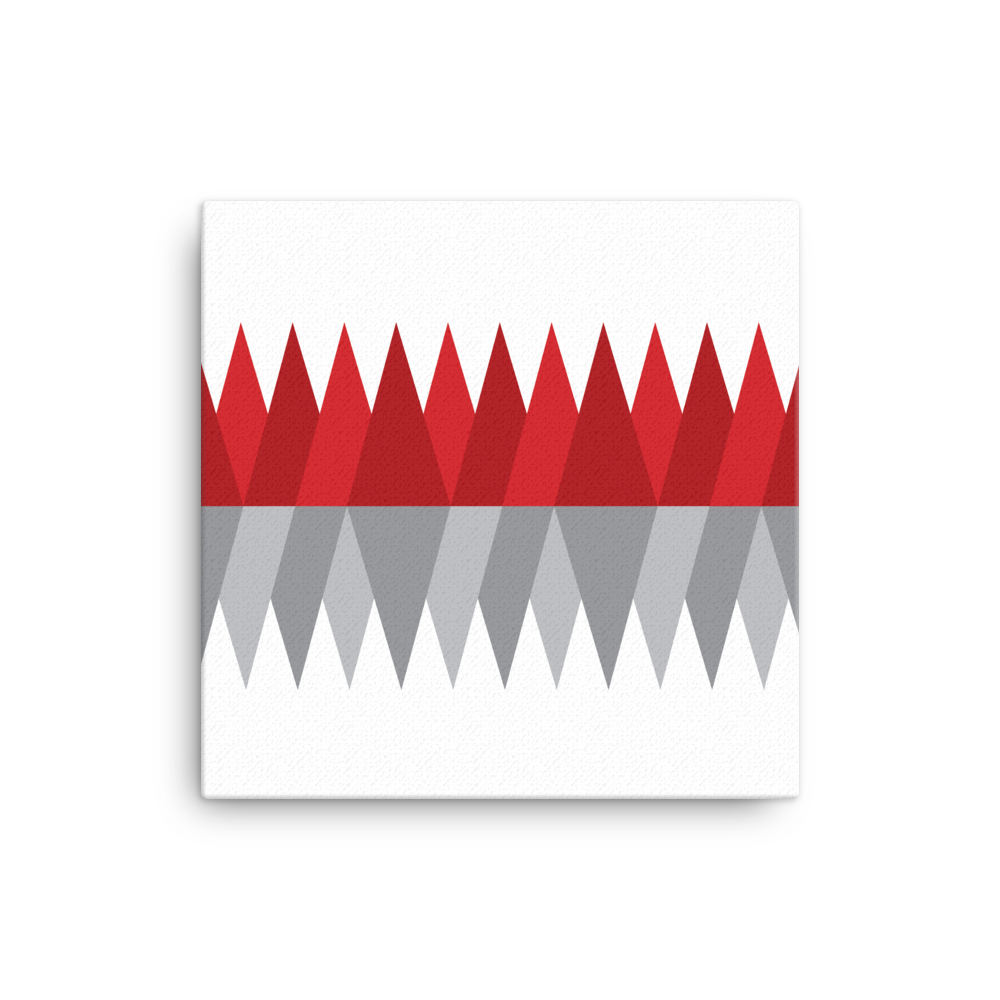 Red Gray Christmas | Canvas