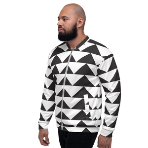 Black and White Triangles | Bomber Jacket