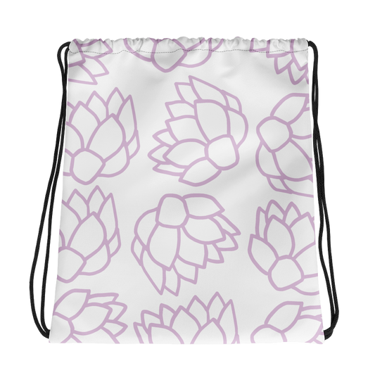 Pink Pastel Flowers | Drawstring Bag