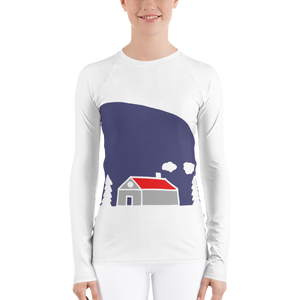 Home In White Forest | Women's Rash Guard