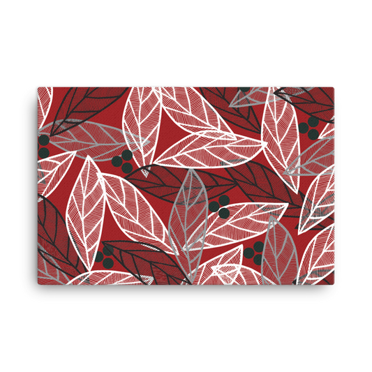 Christmas Leaves | Canvas