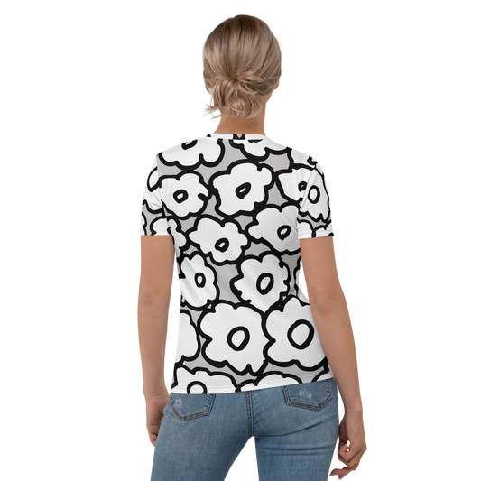 Happy White Flowers | Women's T-Shirt