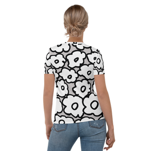 Happy White Flowers | Women's T-Shirt