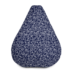 White Small Flowers | Bean Bag Chair