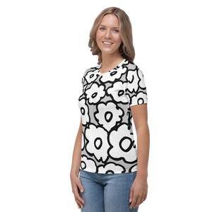Happy White Flowers | Women's T-Shirt
