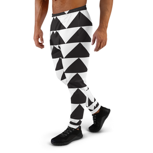 Black and White Triangles | Men's Joggers