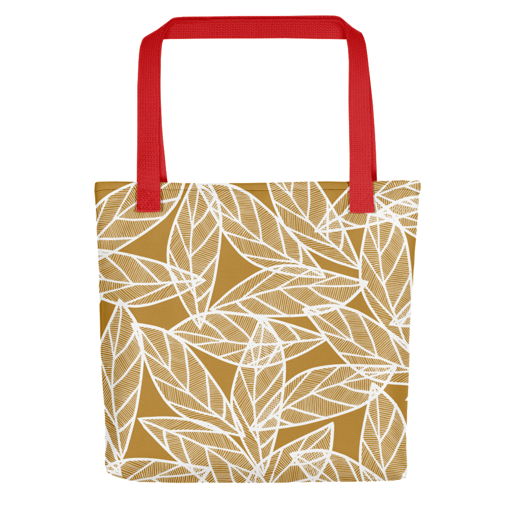 White Leaves on Gold | Tote Bag