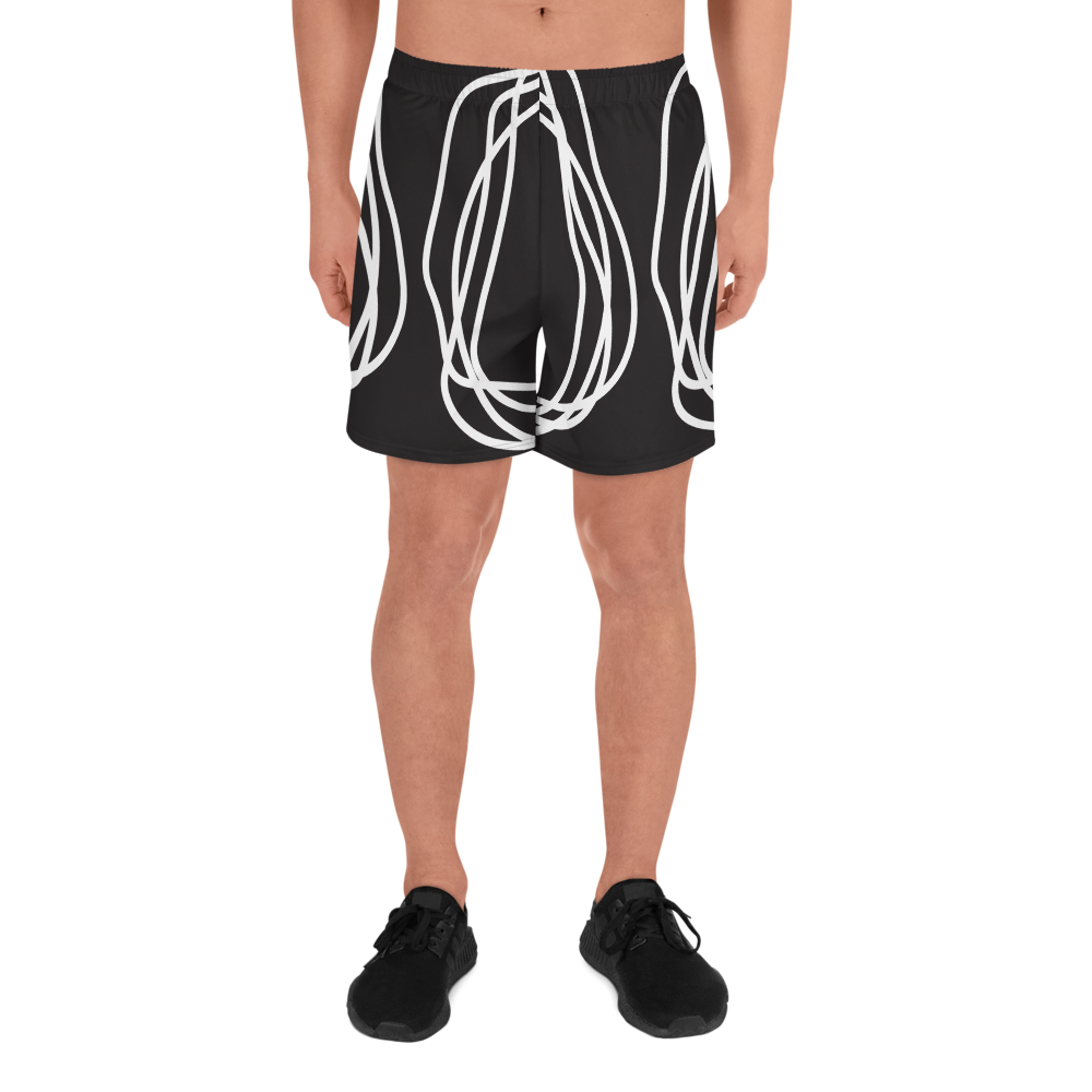 White Flowers | Men's Athletic Long Shorts
