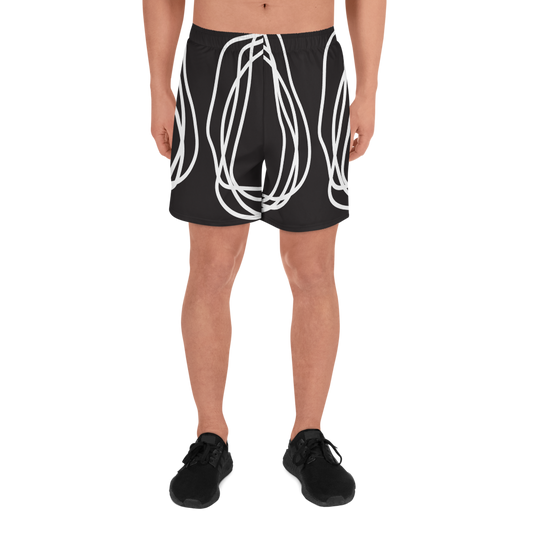 White Flowers | Men's Athletic Long Shorts