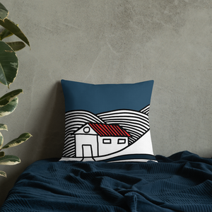 House in Snow | Pillow