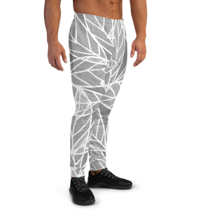Messy White Leaves | Men's Joggers