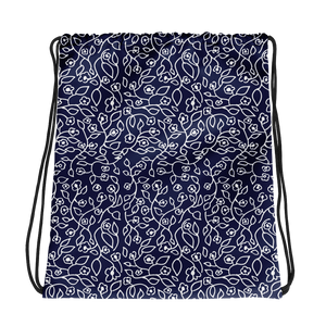 White Small Flowers | Drawstring Bag