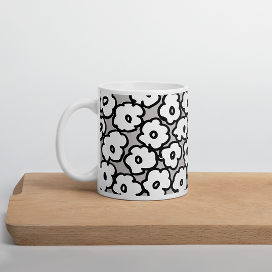 Happy White Flowers | Mug