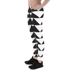 Black and White Triangles | Men's Leggings