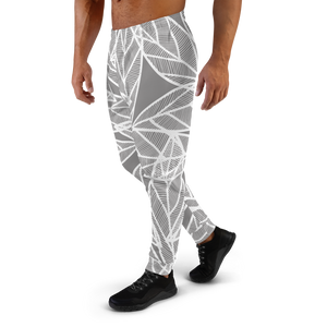 Messy White Leaves | Men's Joggers