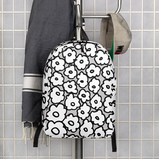 Happy White Flowers | Minimalist Backpack
