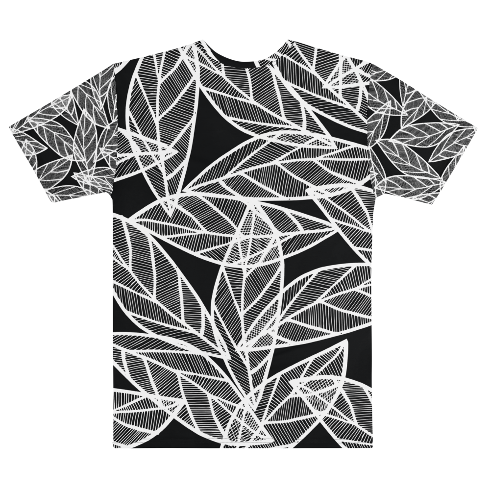 White Leaves on Black | Men's T-Shirt