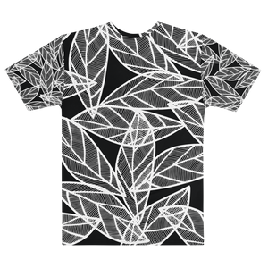 White Leaves on Black | Men's T-Shirt