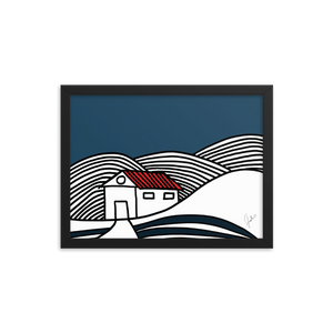 House in Snow | Framed Poster