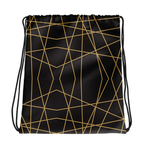 Golden Ornament Lines | Drawstring Bag