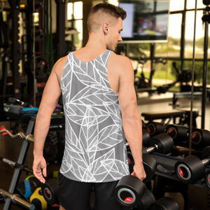 Messy White Leaves | Men's Tank Top