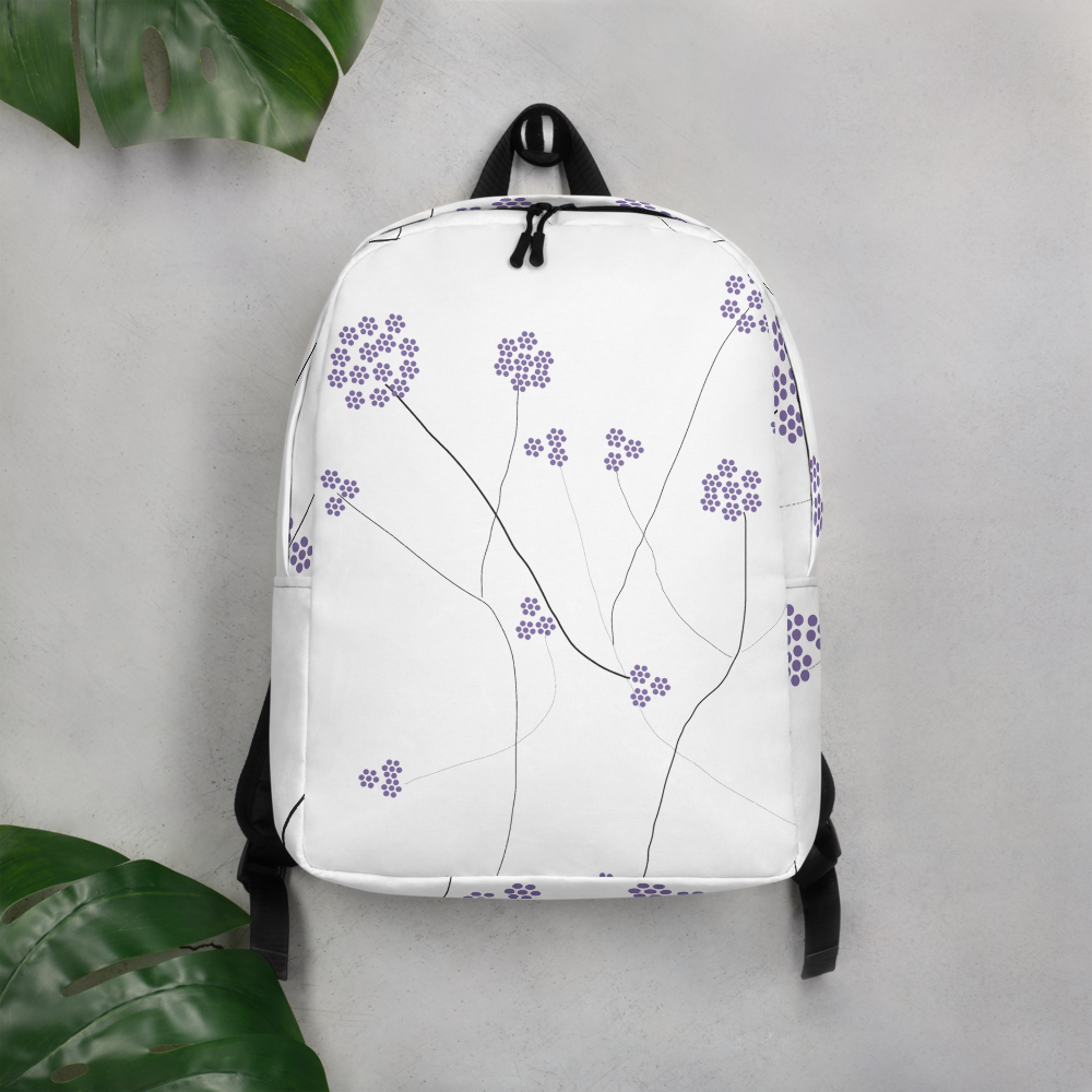 Purple Small Flowers | Minimalist Backpack