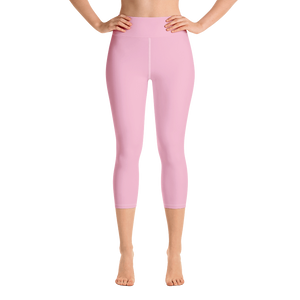 Happy Pastel Flowers | Yoga Capri Leggings