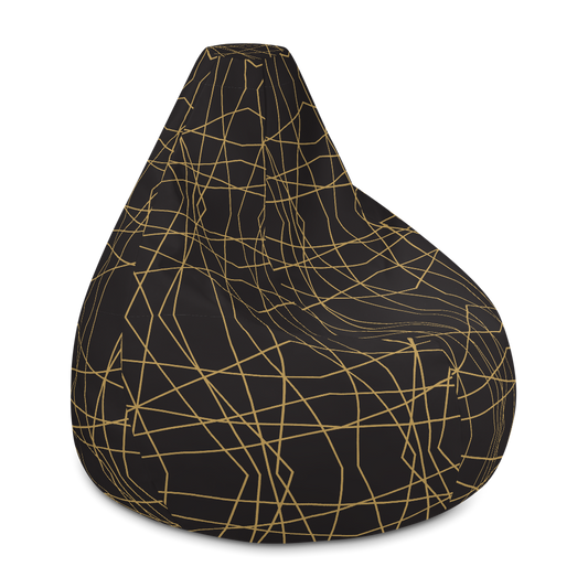 Golden Ornament Lines | Bean Bag Chair