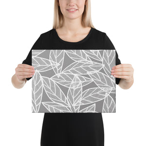 Messy White Leaves | Canvas