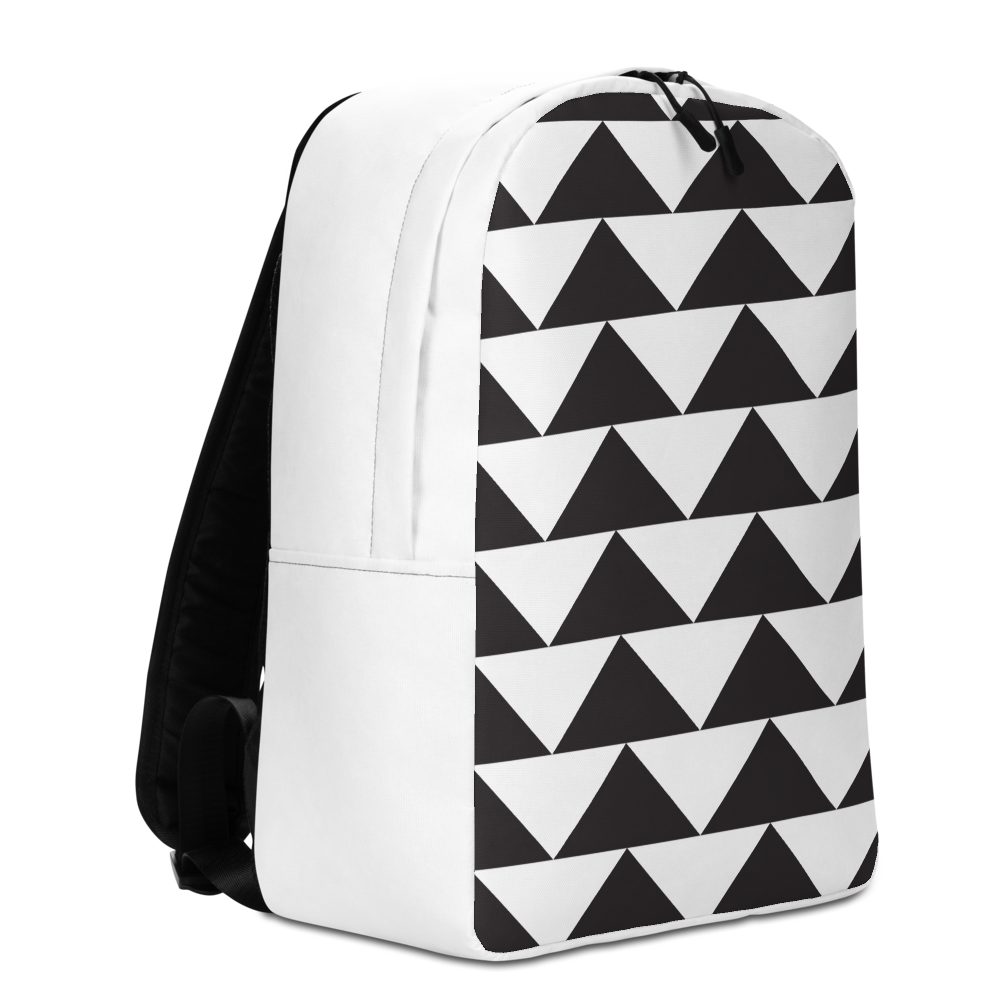 Black and White Triangles | Minimalist Backpack