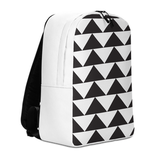 Black and White Triangles | Minimalist Backpack
