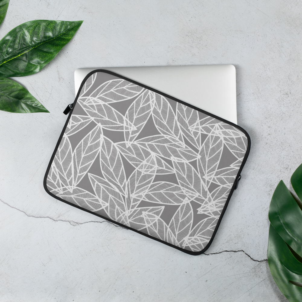 Messy White Leaves | Laptop Sleeve