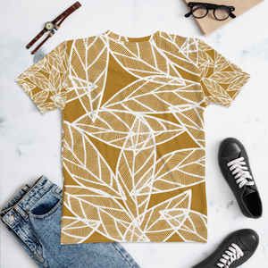 White Leaves on Gold | Women's T-Shirt