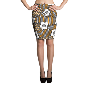 Orange Ornament | Pencil Skirt