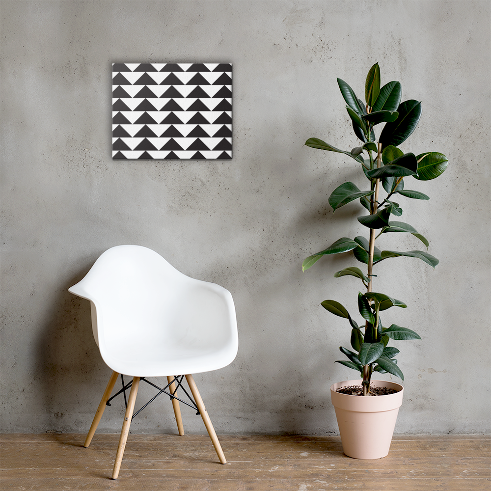 Black and White Triangles | Canvas