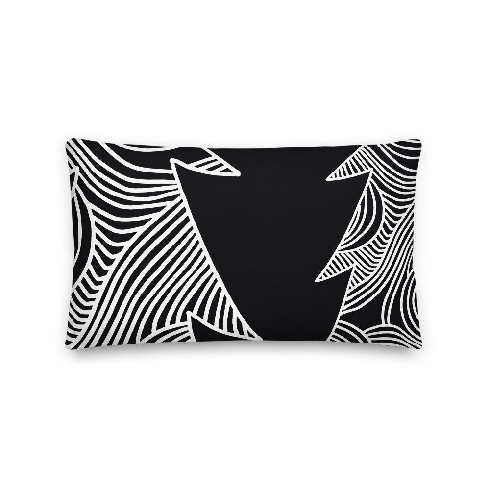 Stars and Trees Black | Pillow