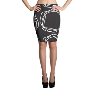 White Flowers | Pencil Skirt