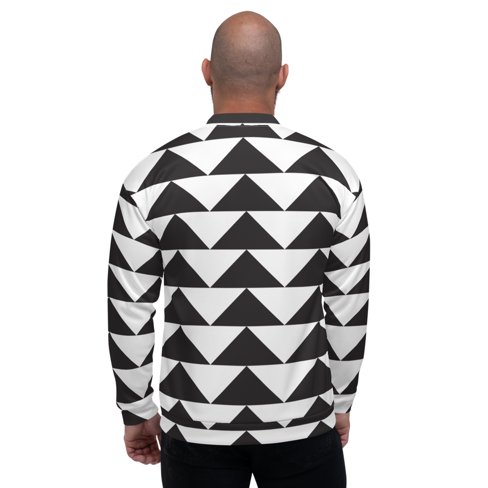 Black and White Triangles | Bomber Jacket