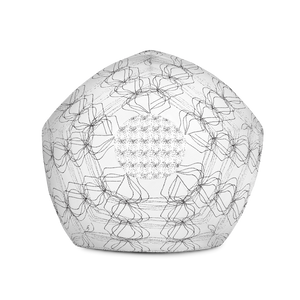 Ornament Graphic Flowers | Bean Bag Chair