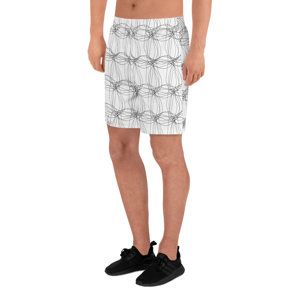Ornament Graphic Flowers | Men's Athletic Long Shorts