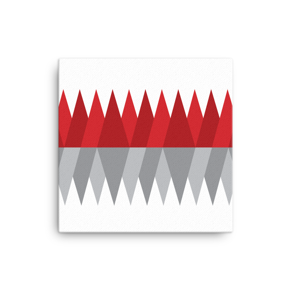 Red Gray Christmas | Canvas