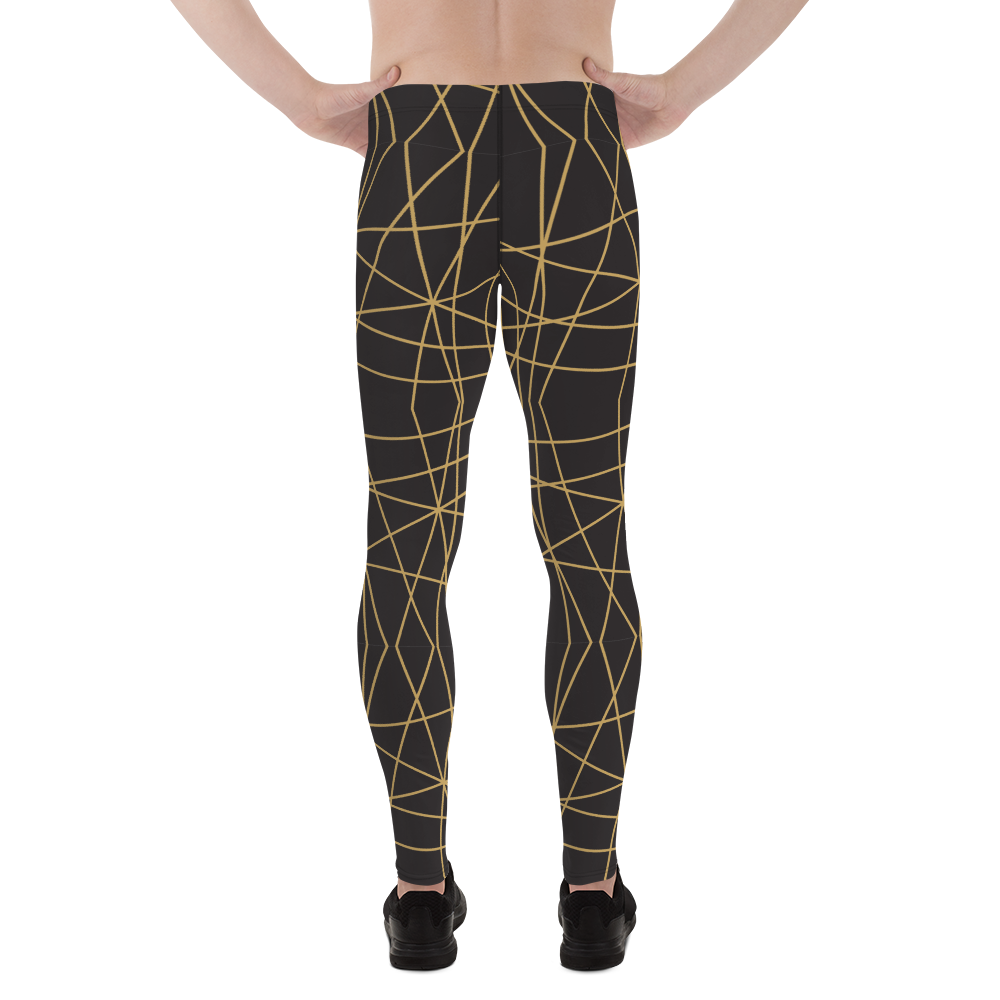 Golden Ornament Lines | Men's Leggings