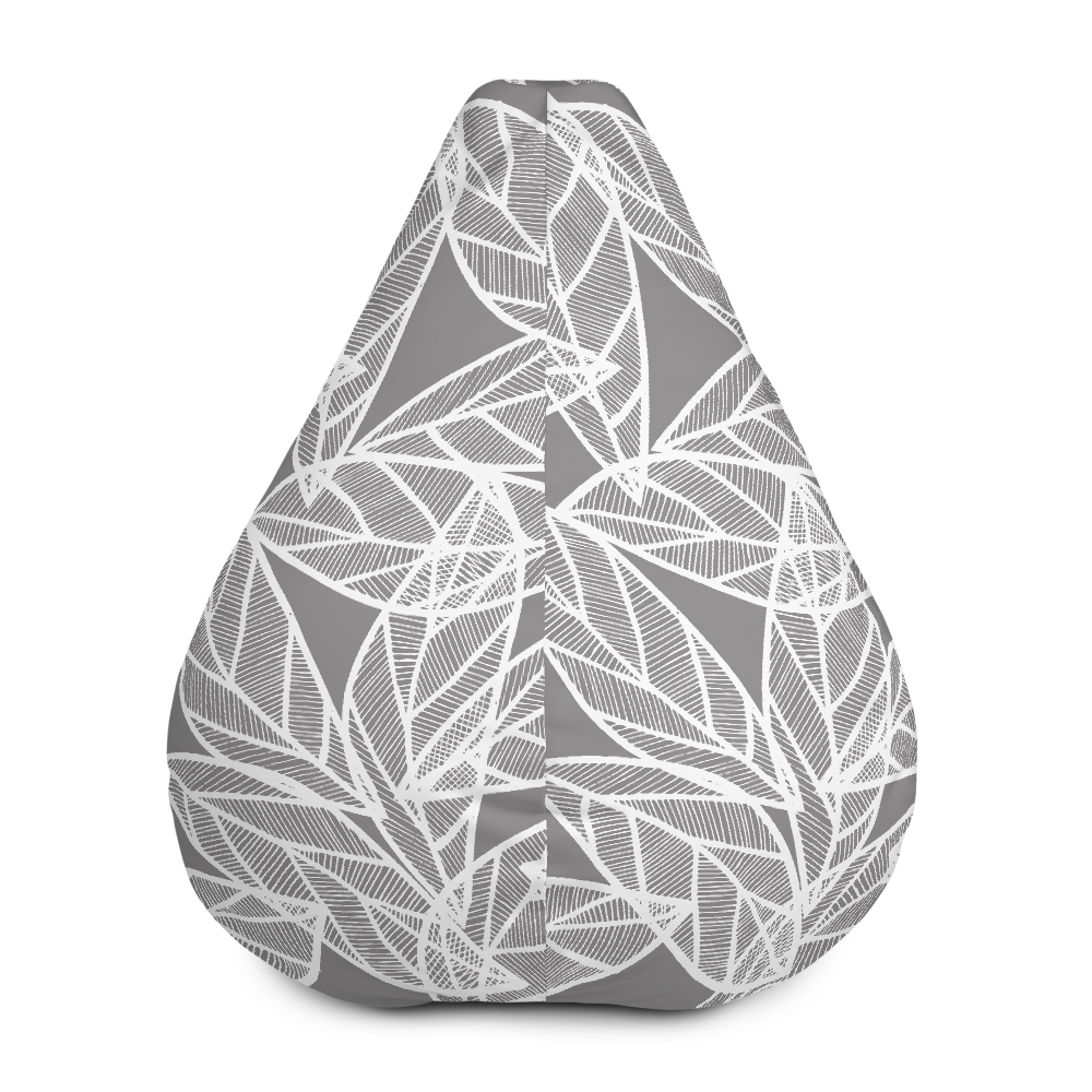 Messy White Leaves | Bean Bag Chair