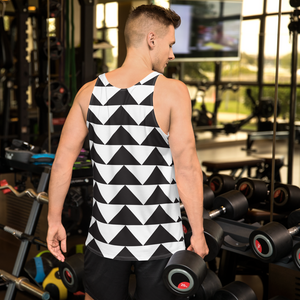 Black and White Triangles | Men's Tank Top