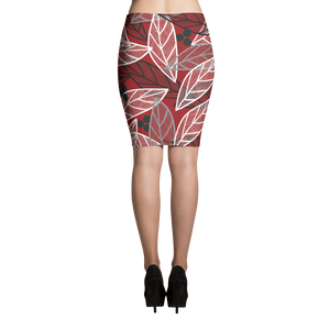 Christmas Leaves | Pencil Skirt