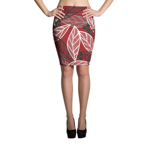 Christmas Leaves | Pencil Skirt