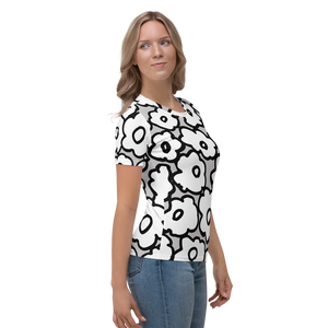 Happy White Flowers | Women's T-Shirt